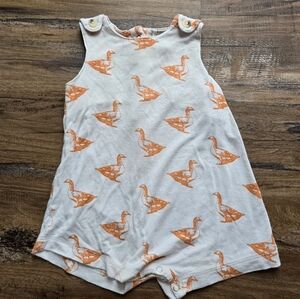 Kate Quinn Ducks Romper Bamboo 3-6